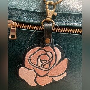 Portland Leather Dusty Rose Bag Charm Bag Flair - NEW